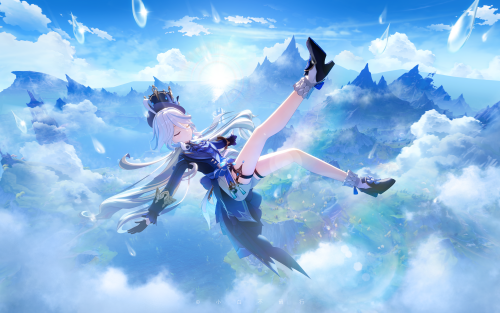 小白不留行 芙宁娜 谁为神明啜泪 有水印